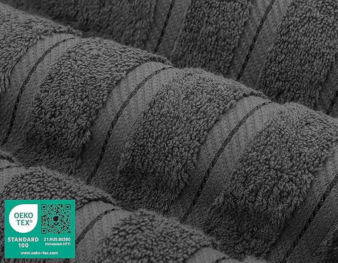 American Soft Linen 35x70 Jumbo Large Bath Towels, 600 GSM 100% Cotton Turkish Bath Sheet, Oversized Luxury Bath Towels for Bathroom Beach and Pool, Dark Gray