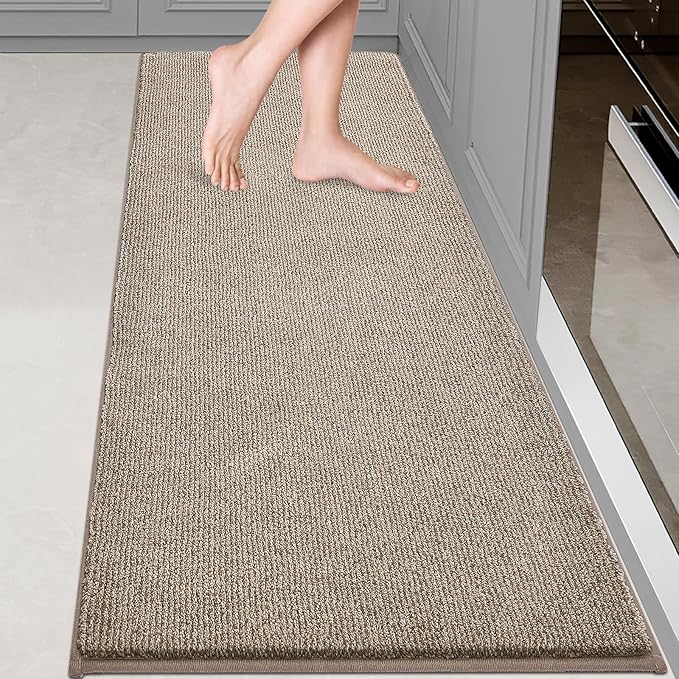 Washable Kitchen Rug 24" x 70" Rectangular, Non Slip Absorbent Indoor Entryway Runner Rug for Floor, Laundry, Bathroom, Bedroom (Roll Packing)