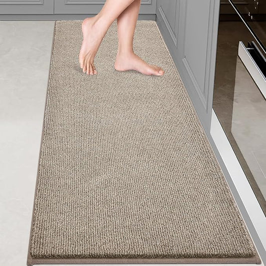 Washable Kitchen Rug 24" x 70" Rectangular, Non Slip Absorbent Indoor Entryway Runner Rug for Floor, Laundry, Bathroom, Bedroom (Roll Packing)