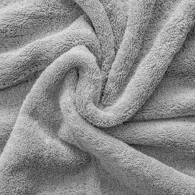 Cotton Paradise 100% Cotton 40x80 Oversized Bath Sheet, Extra Large Turkish Bath Towels for Bathroom, Light Gray Bathsheet