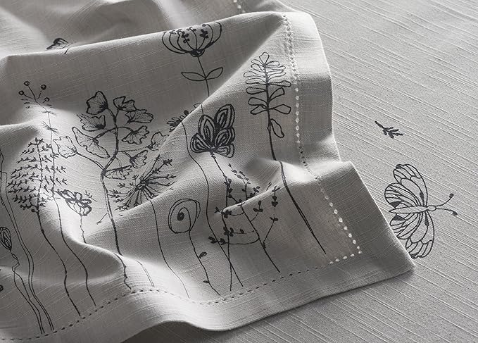 Maison d' Hermine Cloth Napkins Set of 4 100% Cotton Everyday Reusable Square Napkins Cloth Washable, Dinner, Party, Wedding, Restaurant, Spring/Summer (Flore, 20" x 20")