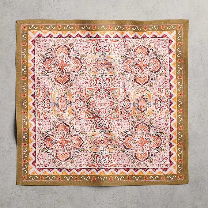 Maison d' Hermine Cloth Napkins Set of 4 100% Cotton Everyday Reusable Square Napkins Cloth Washable, Dinner, Party, Wedding, Restaurant (Damask, 20" x 20")