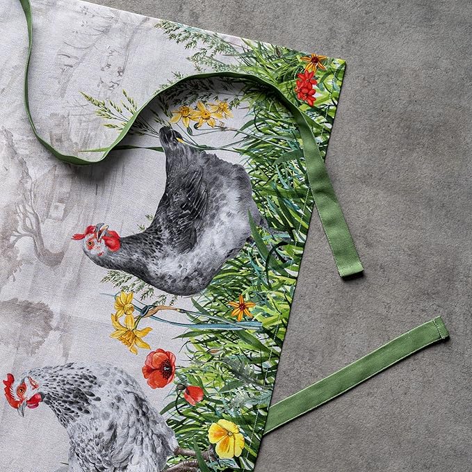 Maison d' Hermine 100% Cotton Apron for women with Pocket Kitchen Chef Apron for Men Cooking Gardening Server Waitress