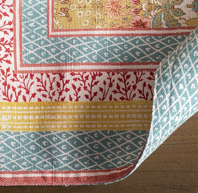 Maison d' Hermine Placemats Set of 4 100% Cotton Washable Cloth Place Mats, Reusable Table Mats for Kitchen Dining Decoration, Party, Wedding, Restaurant Spring/Summer (Marquise, 13" x 19")