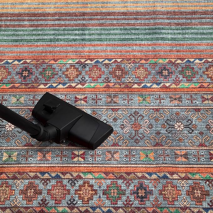 Keen Home Design 3x5 Rug - Machine Washable Entry Rug with Non-Slip Backing, Ideal for Enteryway, Kitchen, Bathroom, Laundry Room - Vintage, Easy Clean, Durable, Low Pile Rug - (3' x 5')