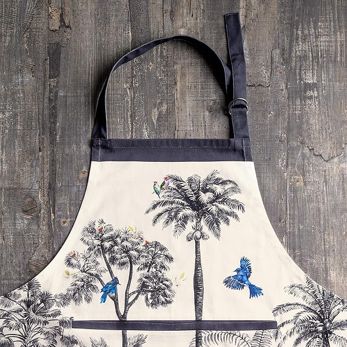 Maison d' Hermine 100% Cotton Apron for women with Pocket Kitchen Chef Apron for Men Cooking Gardening Server Waitress