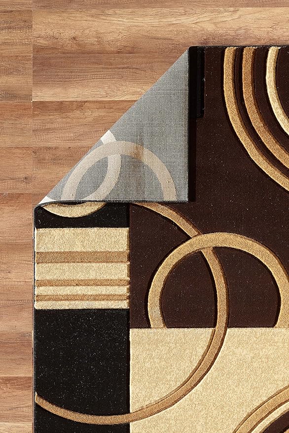 GLORY RUGS Area Rug Modern 8x10 Brown Soft Hand Carved Contemporary Floor Carpet with Premium Fluffy Texture for Indoor Living Dining Room and Bedroom Area