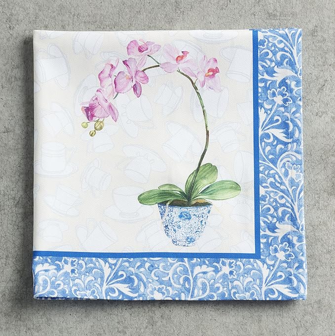 Maison d' Hermine Cloth Napkins Set of 4 100% Cotton Everyday Reusable Square Napkins Cloth Washable, Dinner, Party, Wedding, Restaurant, Spring/Summer (Canton, 20" x 20")