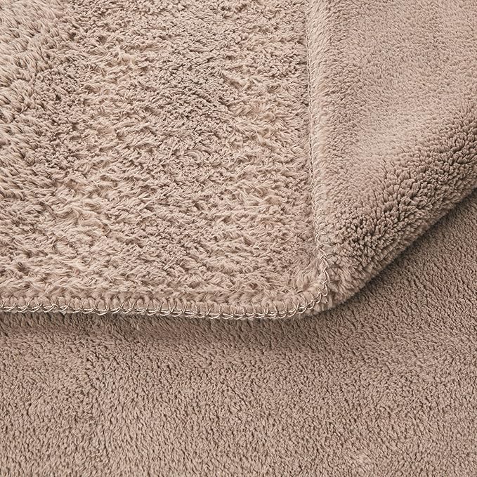 UGG Whitecap Plush Throw Blanket Fleece Lightweight Soft Throw for Couch or Bed Luxury Home Decor for Living Room Washable Hypoallergenic Blankets for Dorm Decor, 50-inch x 70-inch, Light Fawn Brown