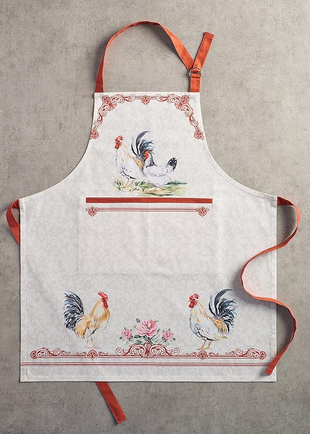 Maison d' Hermine 100% Cotton Apron for women with Pocket Kitchen Chef Apron for Men Cooking Gardening Server Waitress