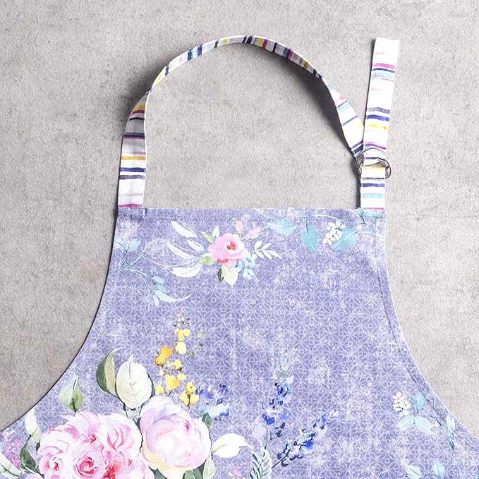 Maison d' Hermine 100% Cotton Apron for women with Pocket Kitchen Chef Apron for Men Cooking Gardening Server Waitress