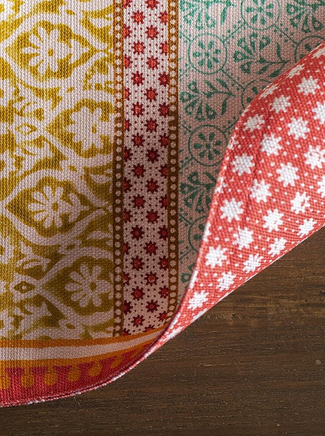 Maison d' Hermine Placemats Set of 4 100% Cotton Washable Cloth Place Mats, Reusable Table Mats for Kitchen Dining Decoration, Party, Wedding, Restaurant Spring/Summer (Provence, 13" x 19")