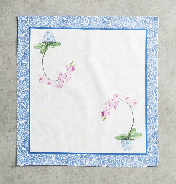 Maison d' Hermine Cloth Napkins Set of 4 100% Cotton Everyday Reusable Square Napkins Cloth Washable, Dinner, Party, Wedding, Restaurant, Spring/Summer (Canton, 20" x 20")