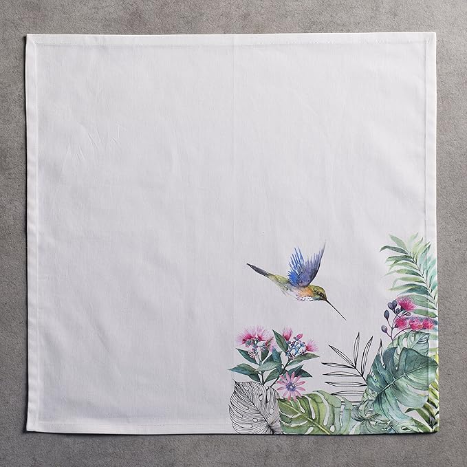 Maison d' Hermine Cloth Napkins Set of 4 100% Cotton Everyday Reusable Square Napkins Cloth Washable, Dinner, Party, Wedding, Restaurant, Spring/Summer (Tropiques, 20" x 20")